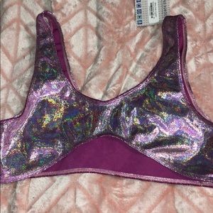 Berry holo top freedom rave wear size XL, NWT